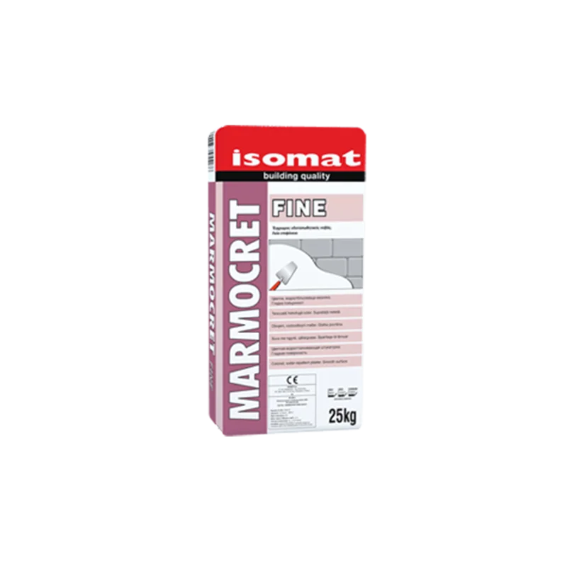 Φωτογραφία προϊόντος: ISOMAT MARMOCRET Fine Υδαταπωθητικός, Τσιμεντοειδής Σοβάς Λεία επιφάνεια ΛΕΥΚΟΣ 25 Kg