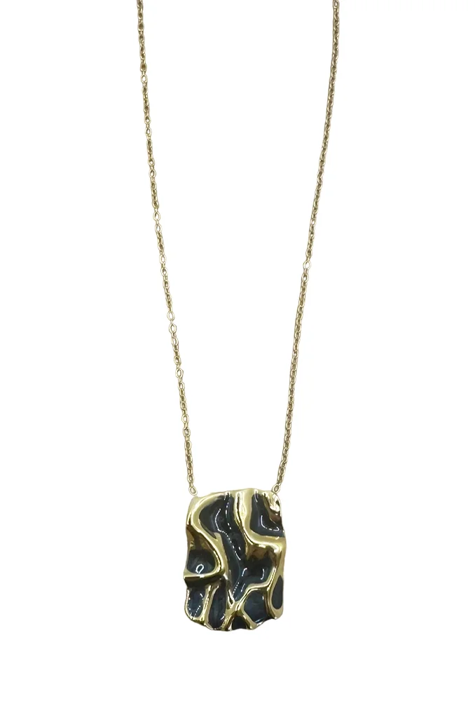 Φωτογραφία προϊόντος: Regalis Sagre Gold Black Necklace Steel(Ανοξείδωτο Ατσάλι)