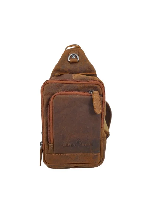 Φωτογραφία προϊόντος: MYBAG Ανδρικό δερμάτινο SLINGBAG GREENWOOD 816026 BROWN ΤΑΜΠΑ