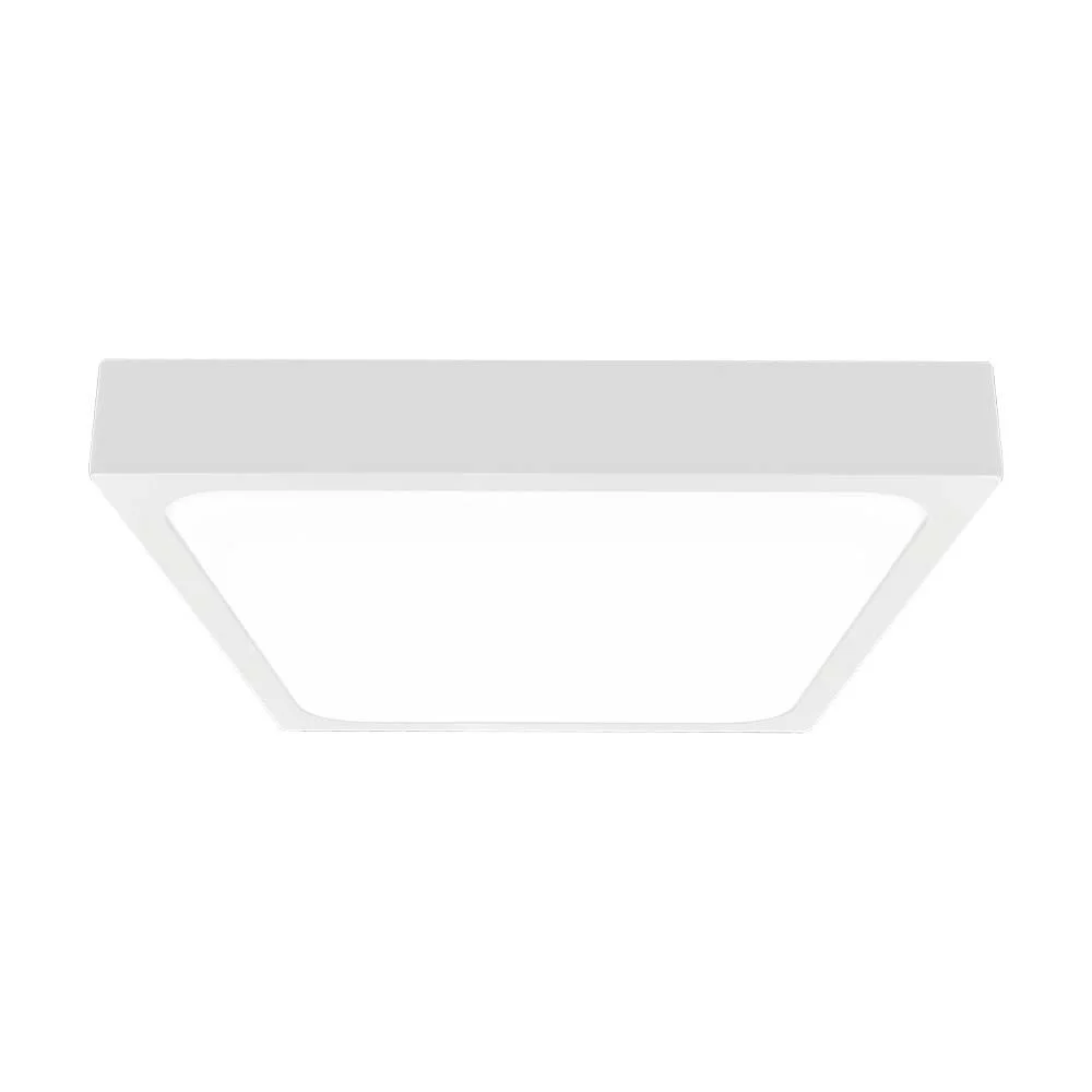 Φωτογραφία προϊόντος: LED πλαφονιέρα 24W SMD τετράγωνη ψυχρό λευκό 6500K IP44 με λευκό σώμα 7629