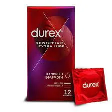 Φωτογραφία προϊόντος: Durex Sensitive Extra Lube Προφυλακτικά Πολύ Λεπτά, 12τμχ