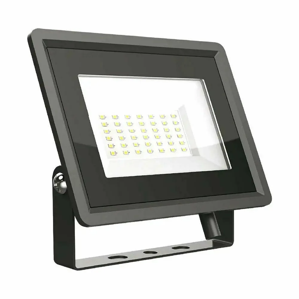 Φωτογραφία προϊόντος: Προβολέας LED SMD LED F-Class 30W Φυσικό λευκό 4000K μαύρο σώμα VT-4934 6744 V-TAC