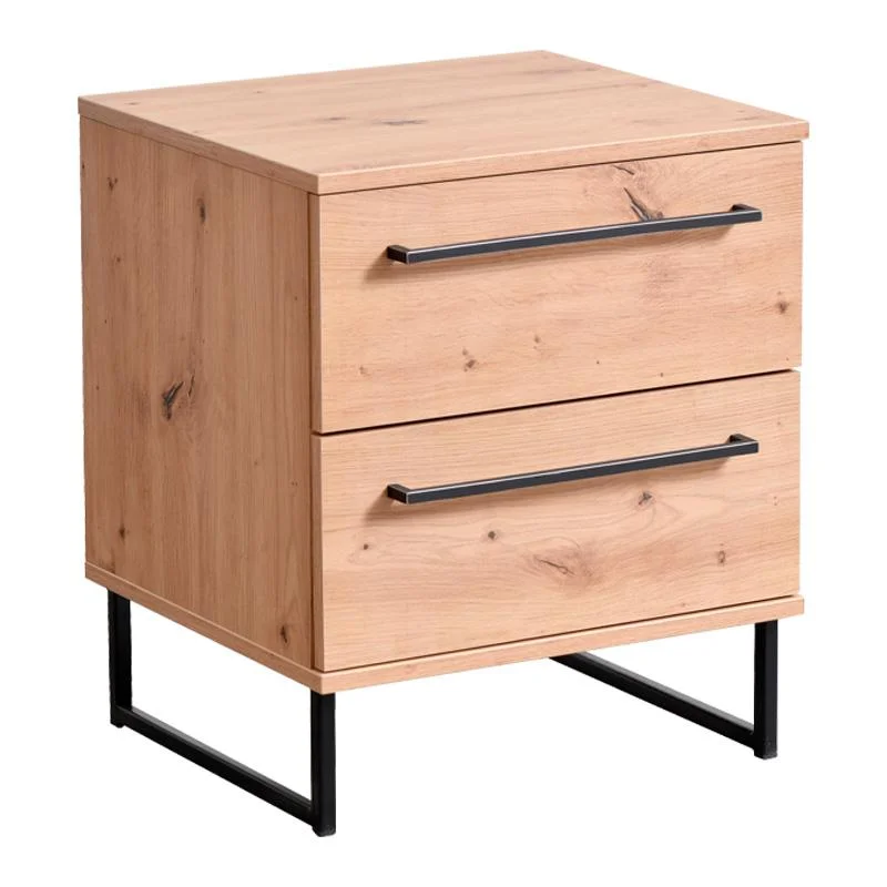 Φωτογραφία προϊόντος: ΚΟΜΟΔΙΝΟ SARDINIA NO2F ARTISAN OAK / ΜΑΥΡΟ 45.5x35x54εκ