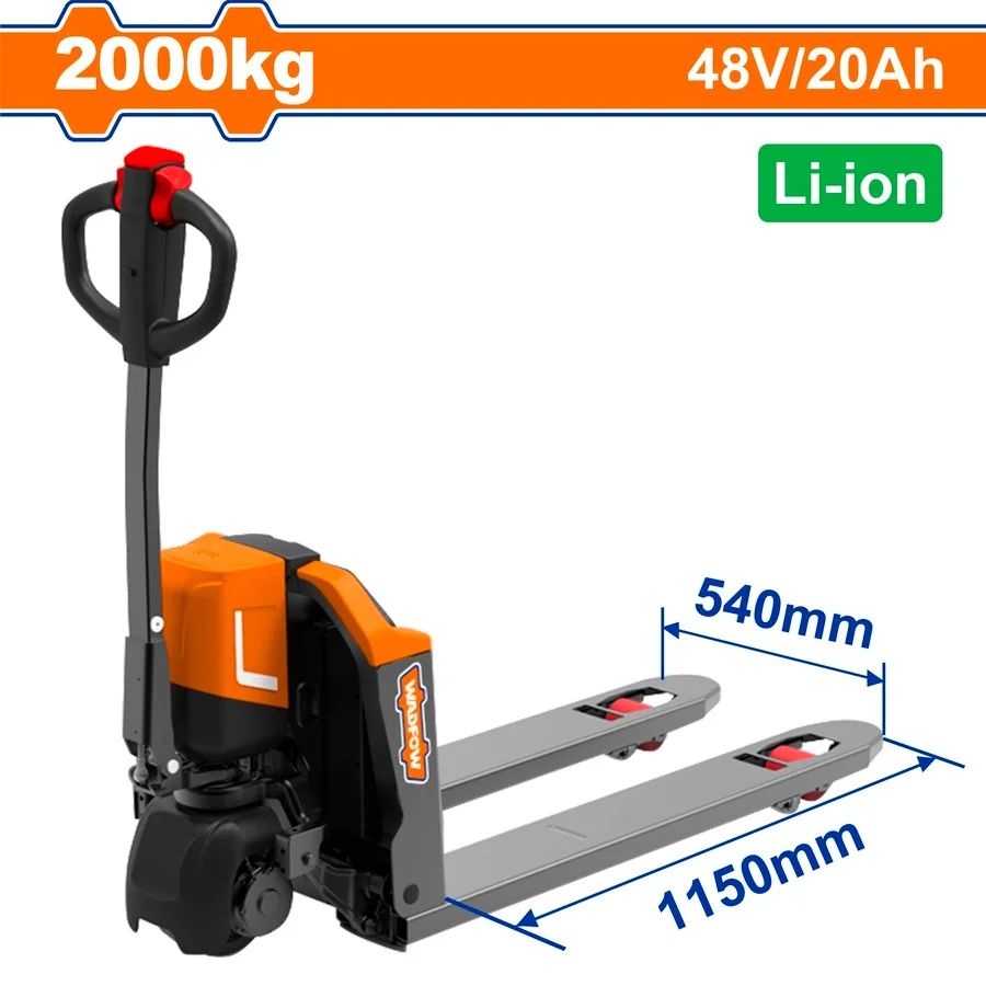 Φωτογραφία προϊόντος: WADFOW Ηλεκτρικό Παλετοφόρο 2.000Kg / Li-ion 48V-20Ah (WNHLR20)