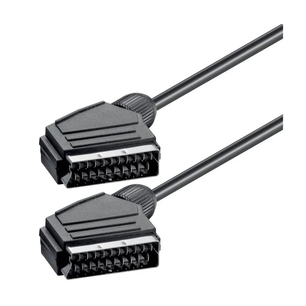 Φωτογραφία προϊόντος: PowerTech CAB-S001 Καλώδιο Scart 21pin σε Scart 21pin 1.4m Μαύρο