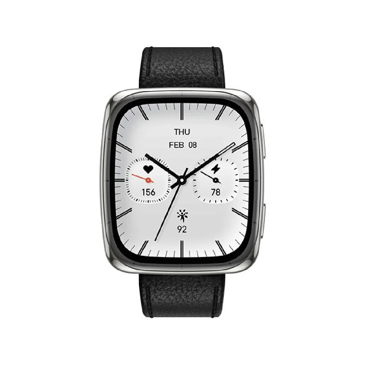 Φωτογραφία προϊόντος: Amazfit Active 2 (Square) NFC, 44mm with Premium Leather Strap, Black EU W2434GL2N