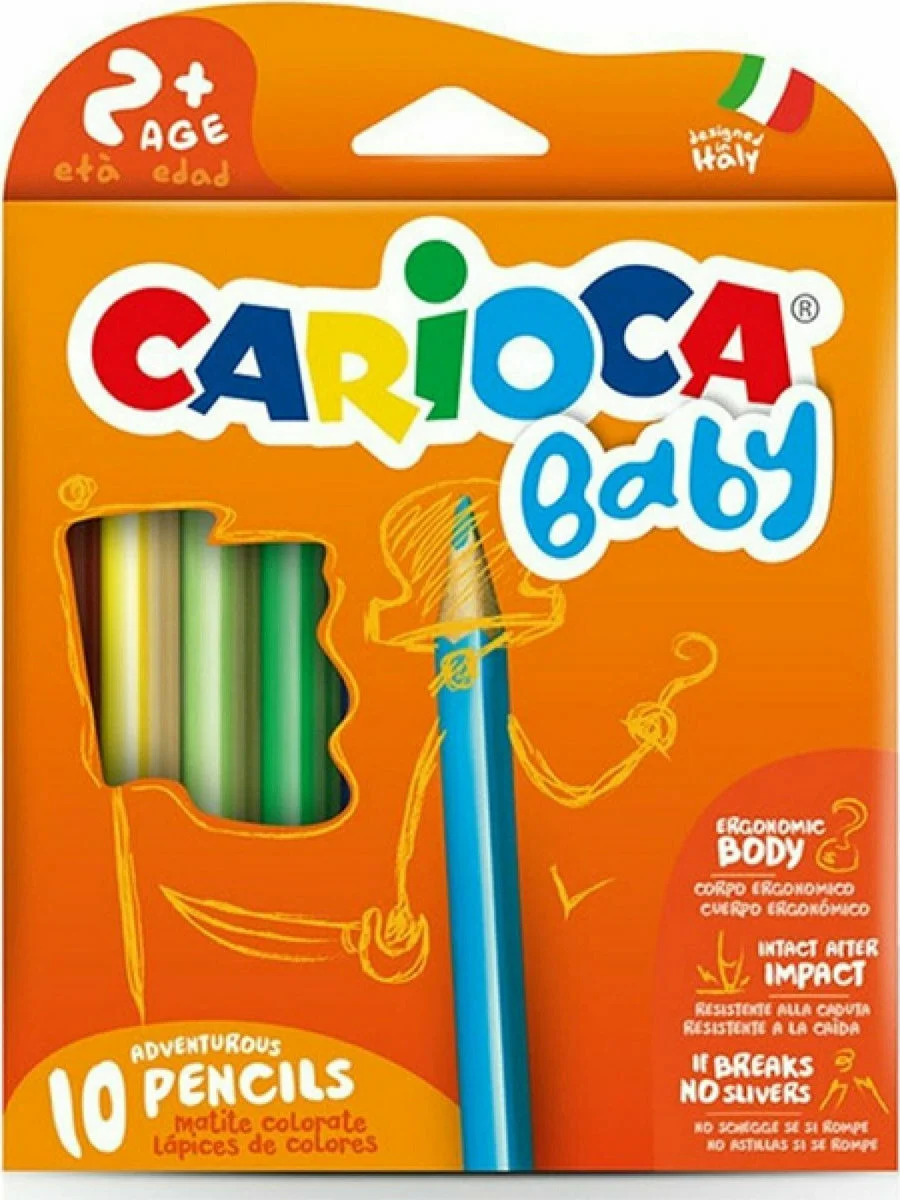 Φωτογραφία προϊόντος: Ξυλομπογιές Carioca baby 10τεμ 2+ ετών