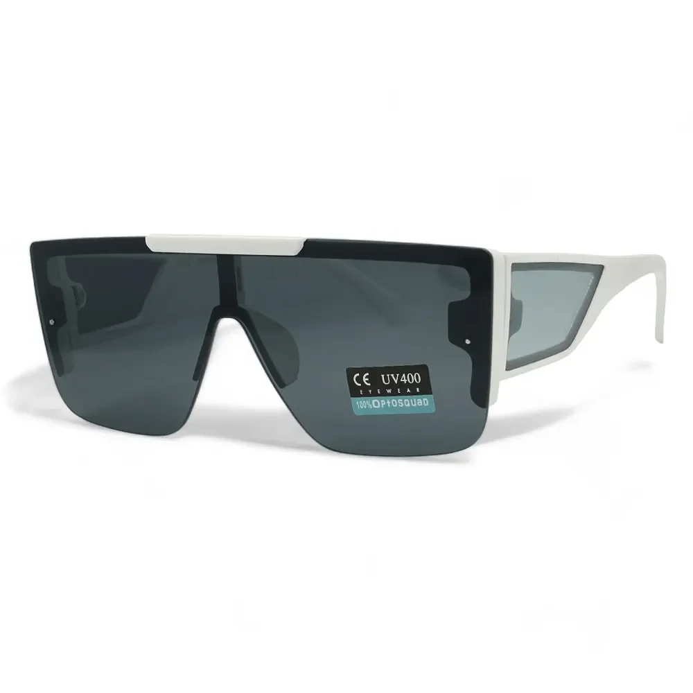 Φωτογραφία προϊόντος: OPTOSQUAD Unisex Γυαλιά Ηλίου UV400 Τετράγωνο με Λευκό Σκελετό και Μαύρο Φακό 23472