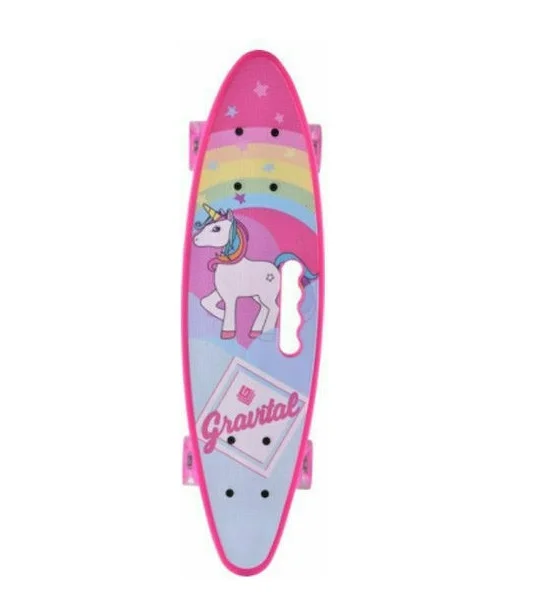 Φωτογραφία προϊόντος: OEM Penny Board Skateboard 22 - Τροχοσανίδα Σκέητμπορντ με Τροχούς & Λαβή 55x14x9.5cm - Unicorn