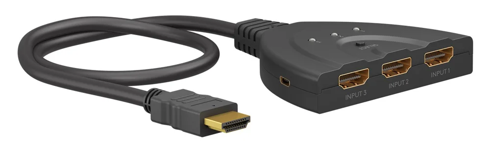 Φωτογραφία προϊόντος: GOOBAY HDMI switch 58488, 3-in σε 1-out, 4K/60Hz, μαύρο