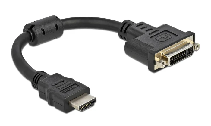 Φωτογραφία προϊόντος: DELOCK αντάπτορας HDMI σε DVI 65206, 4K/30Hz, 20cm, μαύρος