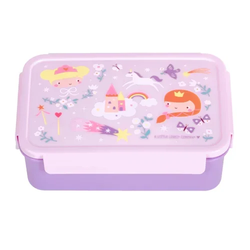 Φωτογραφία προϊόντος: A Little Lovely Company Δοχείο Φαγητού Bento με Χωρίσματα Princesses 1.2L