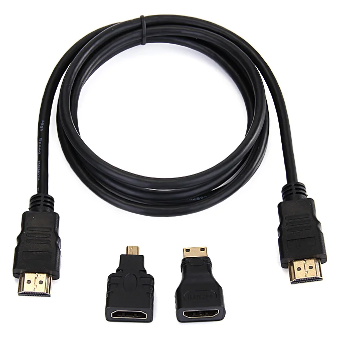Φωτογραφία προϊόντος: 1.5M High Speed 3 In 1 HDMI TO Mini HDMI + Micro HDMI Adapter Cable