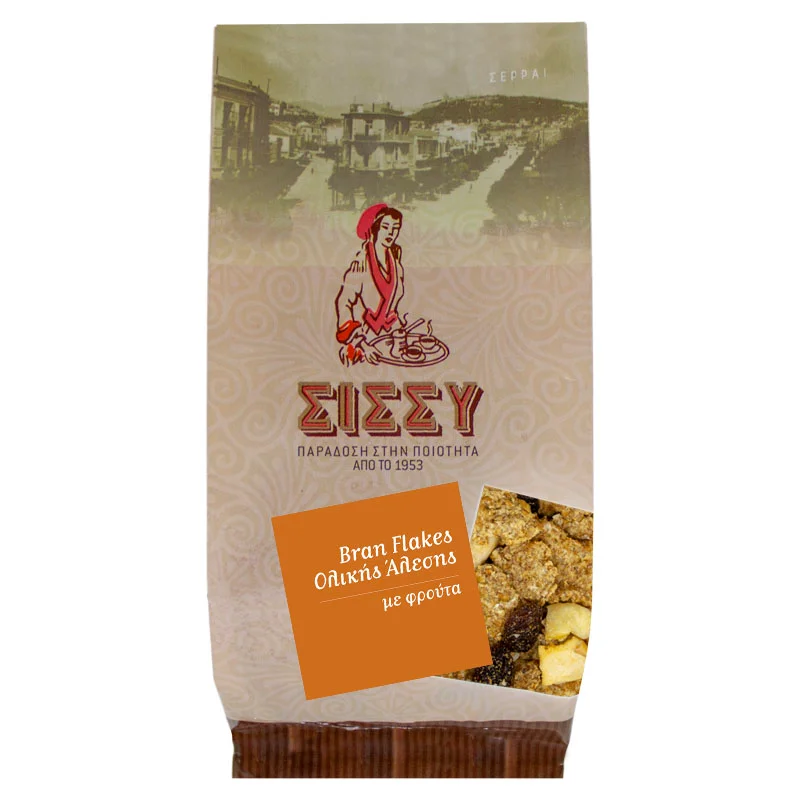 Φωτογραφία προϊόντος: sissynuts Bran Flakes Ολικής με Φρούτα 500 gr Συσκευασία