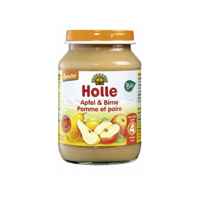 Φωτογραφία προϊόντος: Holle Φρουτόκρεμα Μήλο & Αχλάδι 4m+ 190gr ( χωρίς γλουτένη )