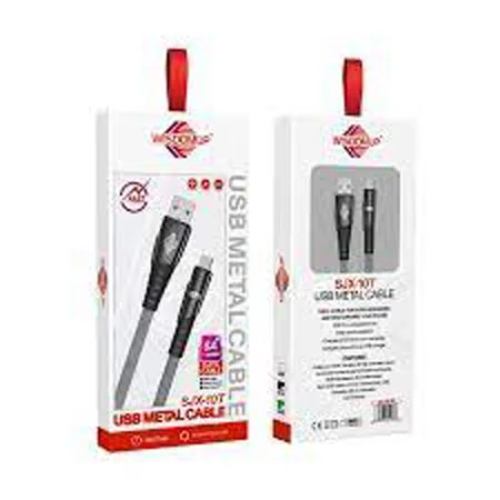 Φωτογραφία προϊόντος: Wisdomup USB Metal Cable με μεταλλικό καλώδιο IPhone SJX-10p 5A 1m