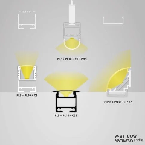 Φωτογραφία προϊόντος: PL10 LED CONSTRUCTION profile / universal cable channel for PL series black RAL 9005 200 cm