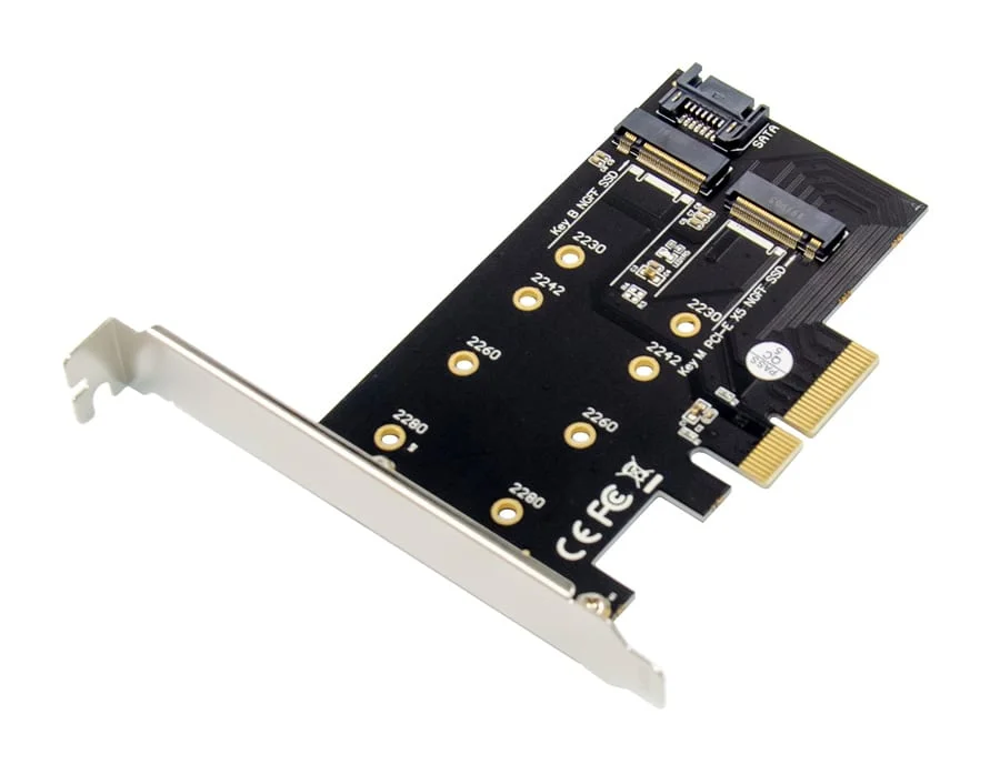 Φωτογραφία προϊόντος: POWERTECH κάρτα επέκτασης 4x PCIe σε M.2 B +amp; M NGFF/NVME ST59