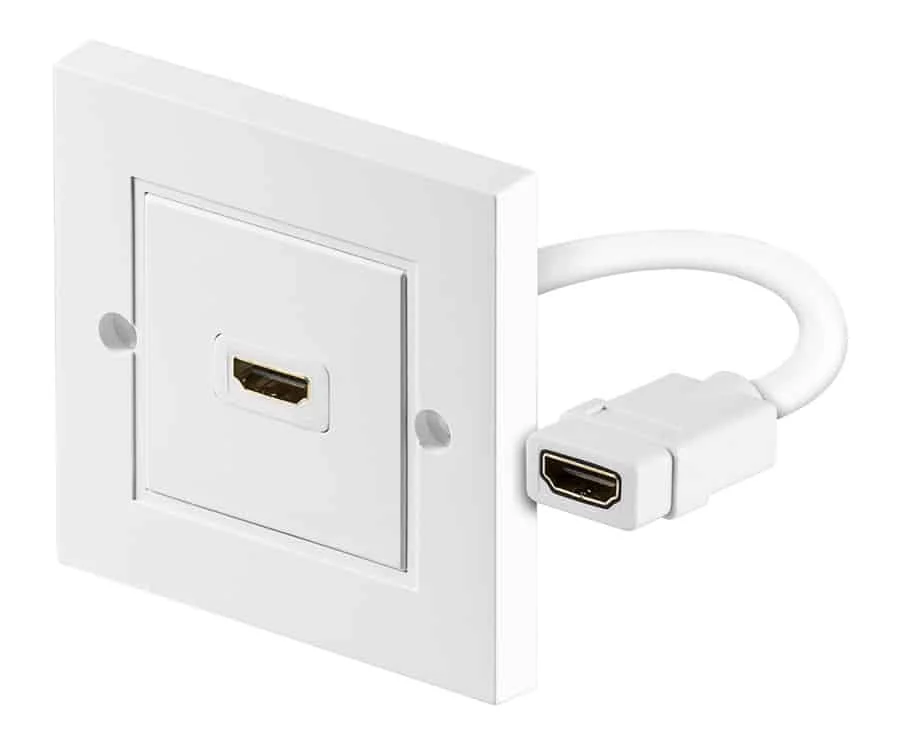 Φωτογραφία προϊόντος: GOOBAY πρίζα τοίχου HDMI 51722, gold-plated, 4K, λευκή