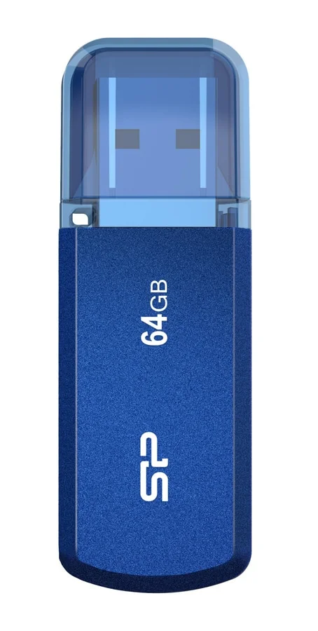Φωτογραφία προϊόντος: Μονάδα Flash USB SILICON POWER Helios 202, 64GB, USB 3.2, μπλε