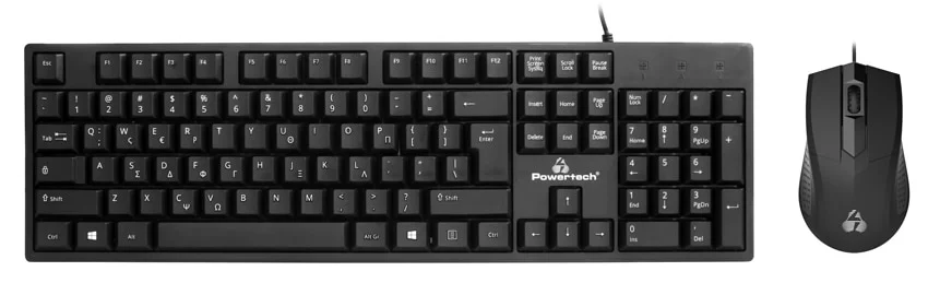 Φωτογραφία προϊόντος: POWERTECH set ποντίκι +amp; πληκτρολόγιο PT-1075, ενσύρματο, 1000DPI, μαύρο