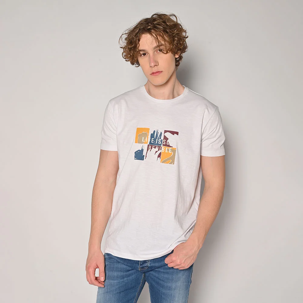 Φωτογραφία προϊόντος: Ανδρικό T-shirt Brokers Λευκό Με Σχέδιο Ρετρό