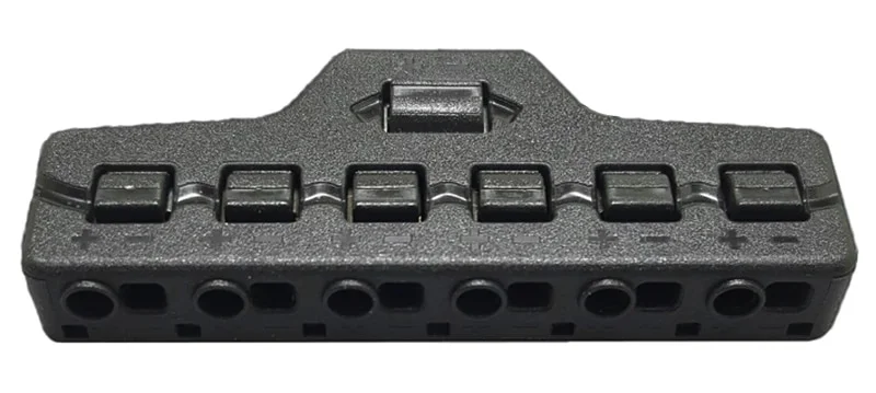 Φωτογραφία προϊόντος: UNBRANDED Splitter block TOOL-0095 για LED καλωδιοταινίες, 6-port, μαύρο