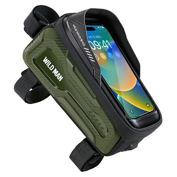 Φωτογραφία προϊόντος: . WILDMAN traveling bag for bike frame with zipper 1L (4 "- 7") M20 green