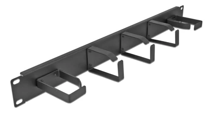 Φωτογραφία προϊόντος: DELOCK cable management 66848 για rack 19"/1U, 5x γάντζοι, μαύρο