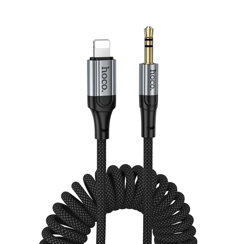 Φωτογραφία προϊόντος: . Cable AUX Jack 3,5 mm to Lightning Hoco 1,5 m UPA33A black
