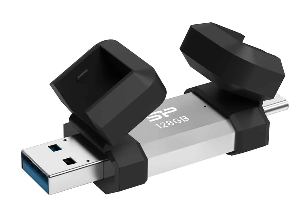 Φωτογραφία προϊόντος: Μονάδα Flash USB SILICON POWER C51, USB/USB-C, 128GB, 120MBps, ασημί