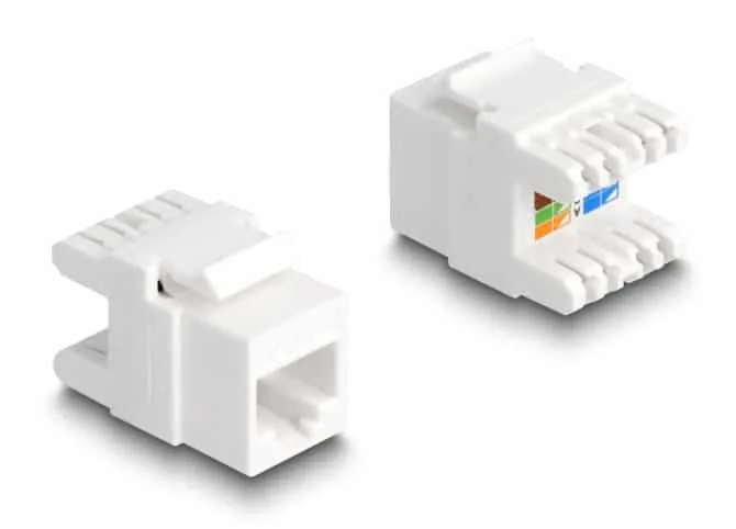 Φωτογραφία προϊόντος: DELOCK keystone module RJ45 σε LSA Cat.6A 88131, toolfree, λευκό