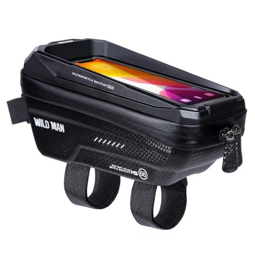 Φωτογραφία προϊόντος: . WILDMAN traveling bag for bike frame with zipper 1,2L (4 "- 7") MS66 black