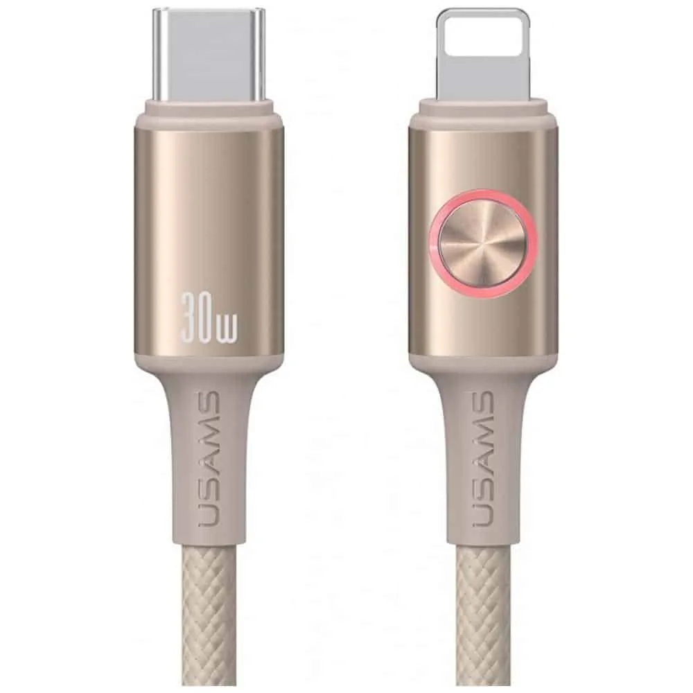 Φωτογραφία προϊόντος: Καλώδιο USAMS Huan Series SJ753 30W USB-C σε Lightning 1,2 m τιτάνιο
