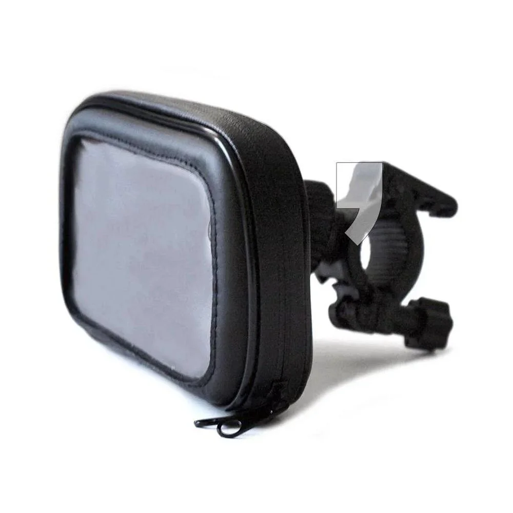 Φωτογραφία προϊόντος: . ART leather bike holder for handlebar for mobile phone / GPS / MP4 AX-16 black