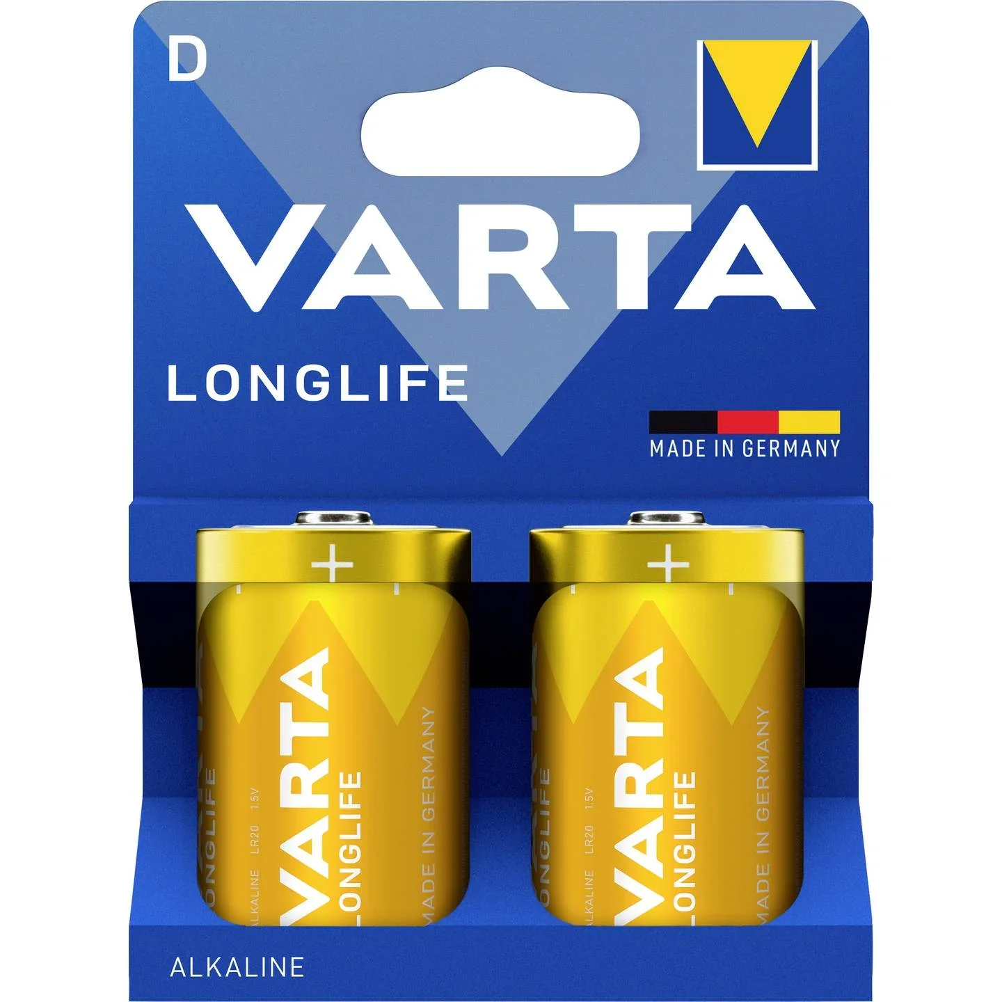 Φωτογραφία προϊόντος: . VARTA bateria alkaliczna R20 (Typ D) Longlife 2 szt (papierowa wkładka)