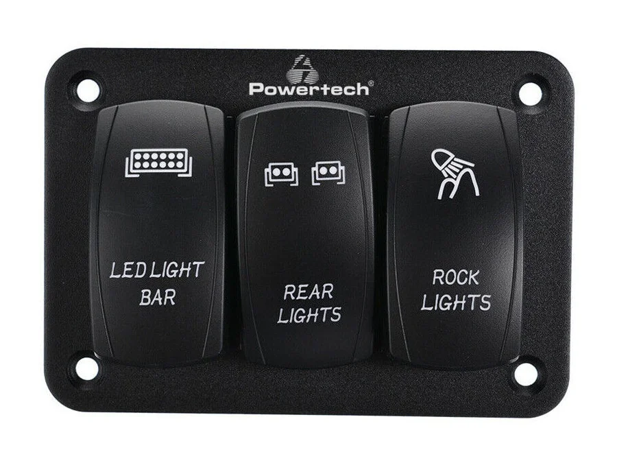 Φωτογραφία προϊόντος: POWERTECH πάνελ σκαφών PTL-018 με 3x διακόπτες φώτων, IP65