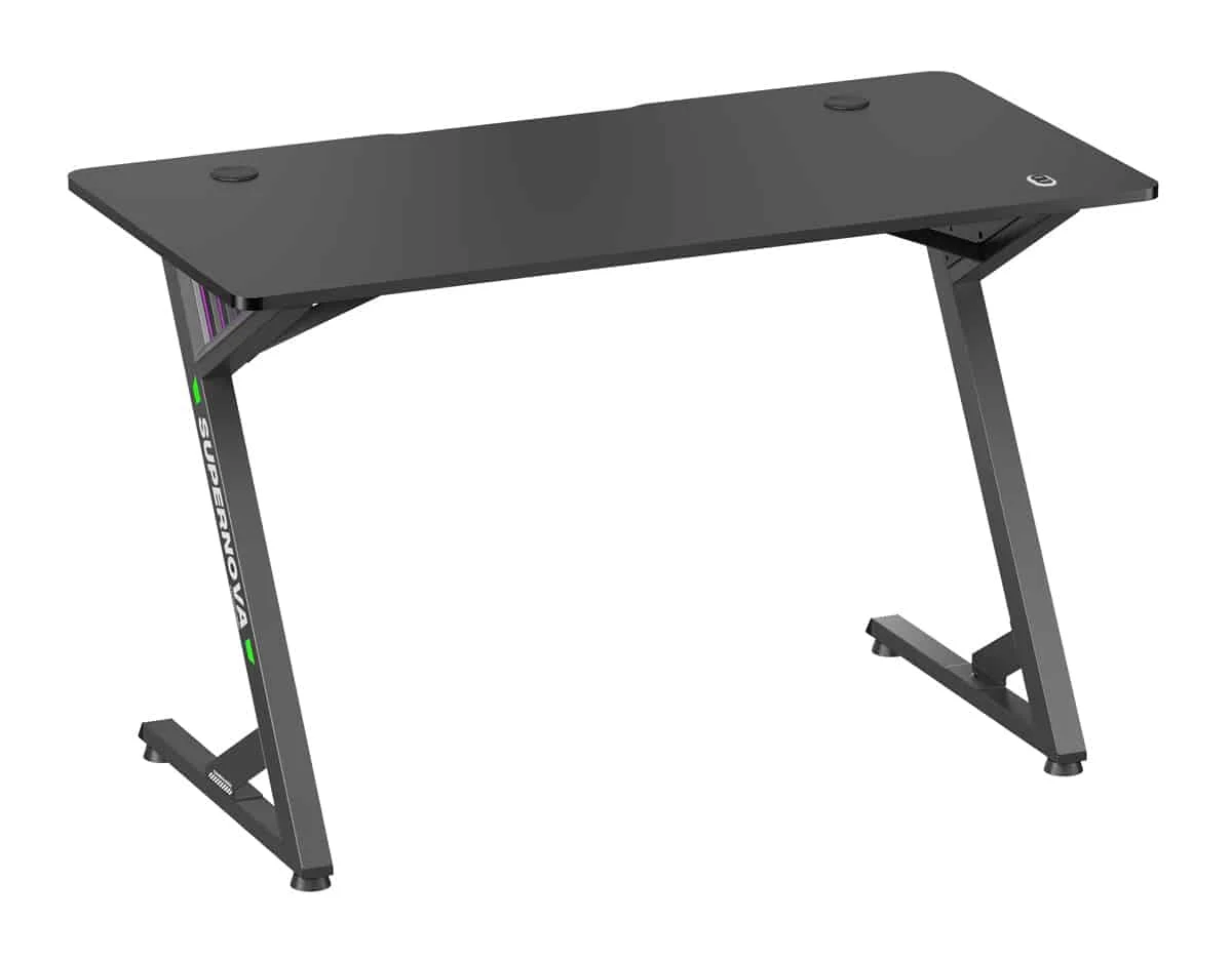 Φωτογραφία προϊόντος: BRATECK gaming γραφείο GMD14-1 με RGB φωτισμό, 120x60x75cm, μαύρο