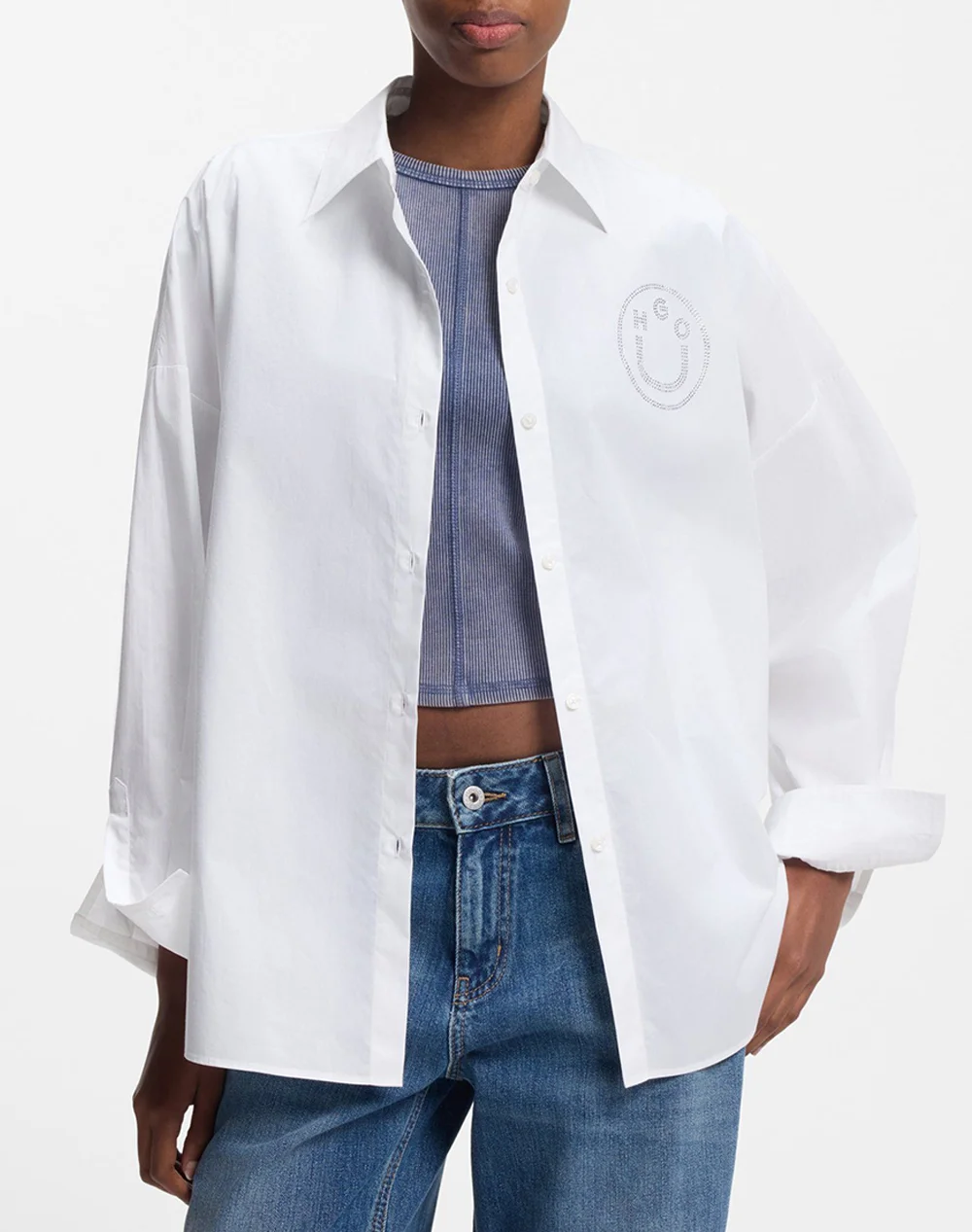 Φωτογραφία προϊόντος: HUGO EDAFNE B SHIRT WOMEN HUGO ΑΣΗΜΙ- ΛΕΥΚΟ (50555625-990)