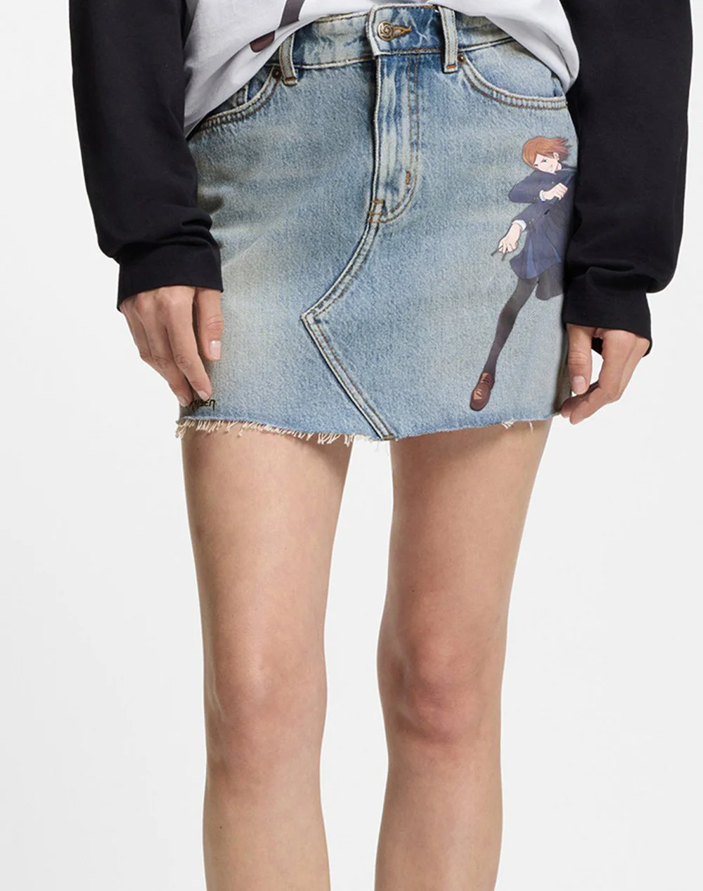 Φωτογραφία προϊόντος: HUGO GADELE DENIM MINI SKIRT WOMEN HUGO X JUJUTSU KAISEN ΜΠΛΕ (50557549-437)
