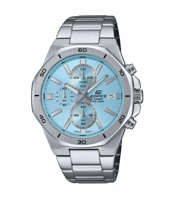 Φωτογραφία προϊόντος: Casio ανδρικό ρολόι χρονογράφος-μπαταρίας με ασημί μεταλλικό μπρασελέ EFV-640D-2BVUEF