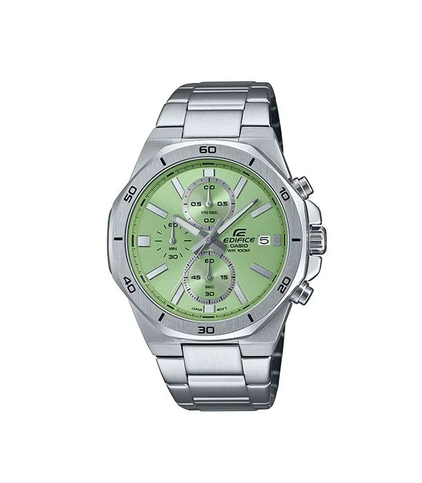 Φωτογραφία προϊόντος: Casio ανδρικό ρολόι χρονογράφος-μπαταρίας με ασημί μεταλλικό μπρασελέ EFV-640D-3AVUEF