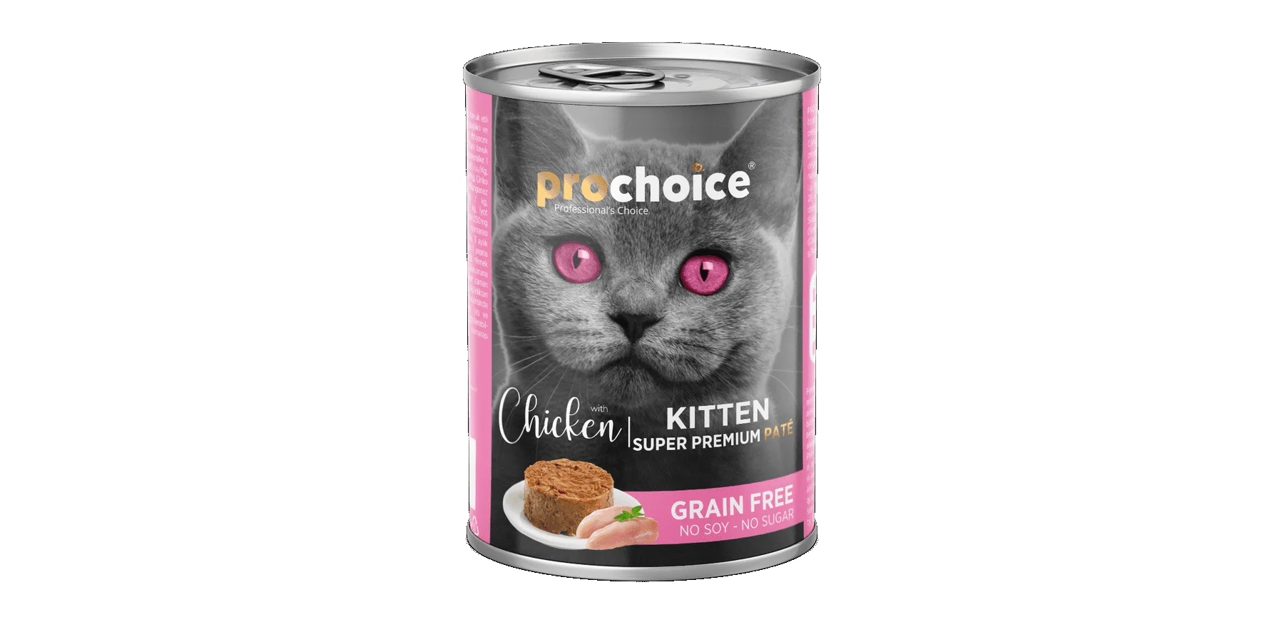 Φωτογραφία προϊόντος: Prochoice Cat Adult Grain Free Kitten Pate with Chicken 400g