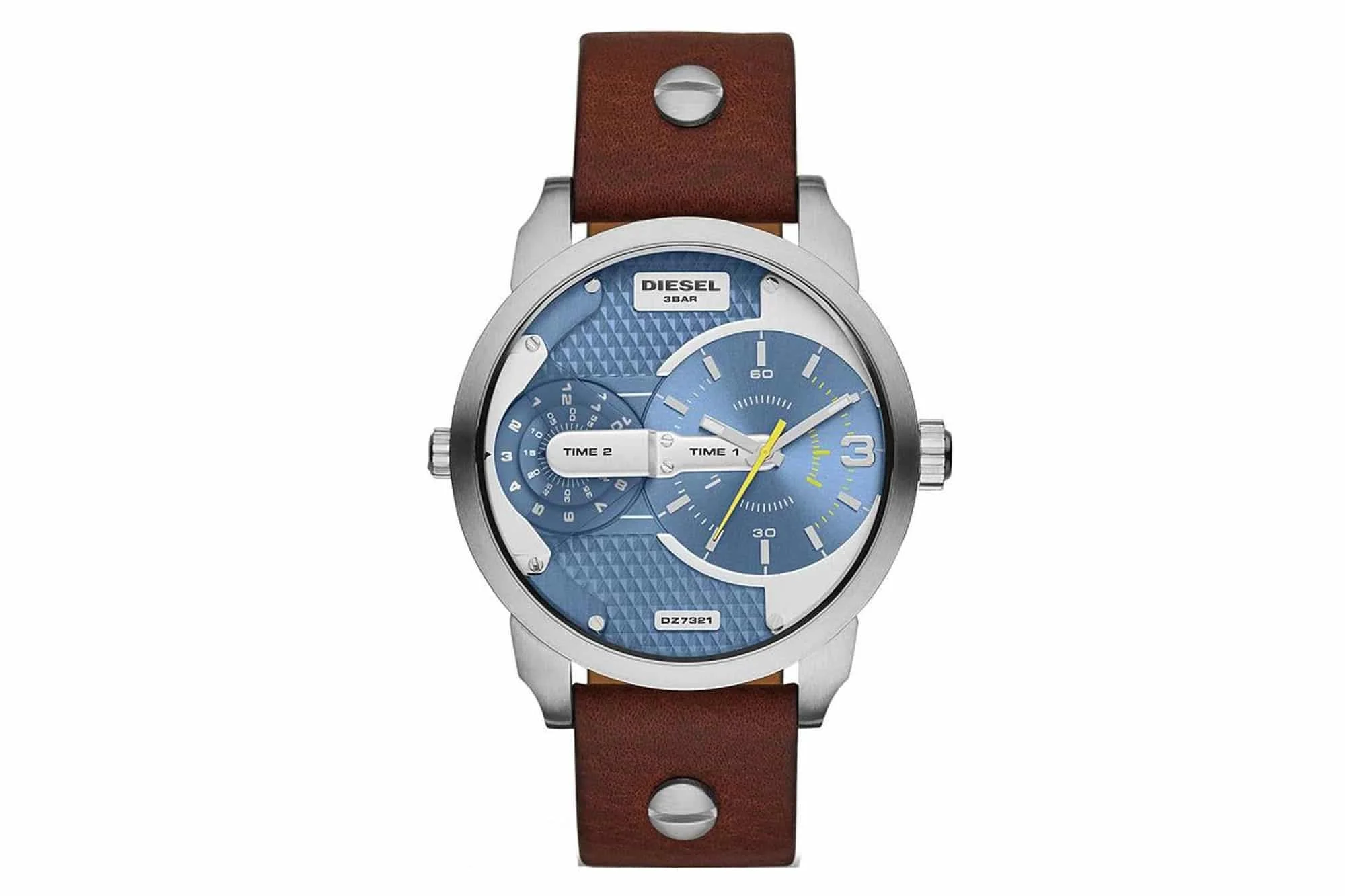 Φωτογραφία προϊόντος: Diesel Mini Daddy Dual Time Dial Brown Leather Men's Watch