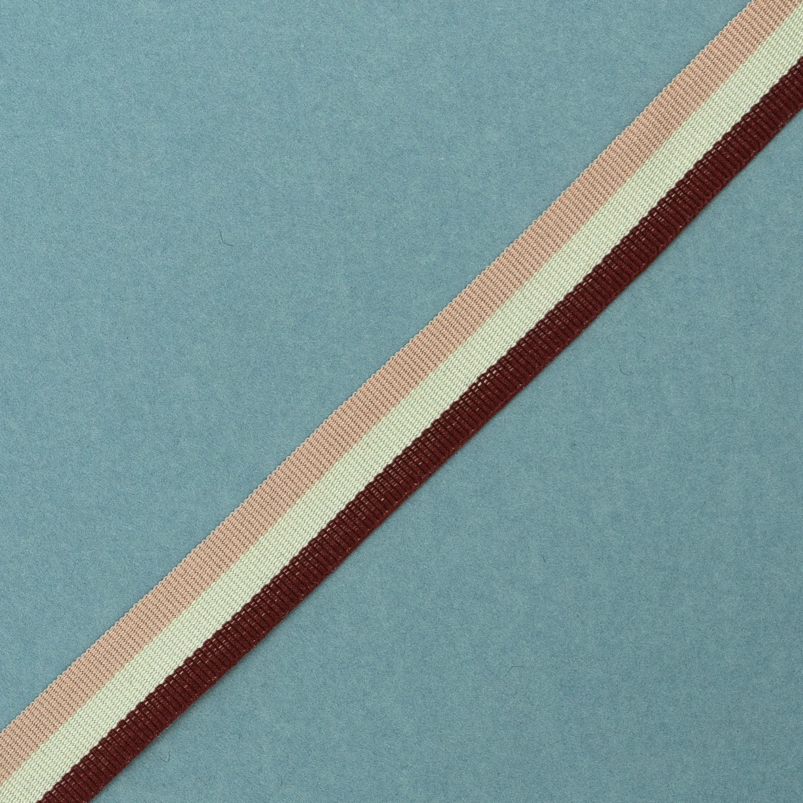 Φωτογραφία προϊόντος: Grosgrain Ribbon Striped Burgundy - Beige - Dusty Pink 1.5 Cm