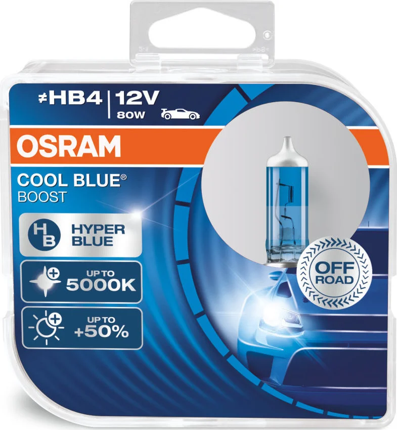 Φωτογραφία προϊόντος: OSRAM 12V HB4 80W +50% ΠΕΡΙΣΣΟΤΕΡΟ ΦΩΣ COOL BLUE BOOST (69006CBB-HCB) 2τμχ