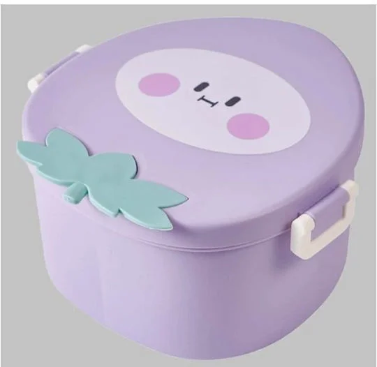 Φωτογραφία προϊόντος: lunch box παιδικό ροδάκινο διαμορφωμένο διαιρεμένο κουτί μεσημεριανού γεύματος m1259