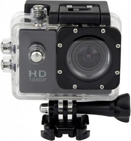 Φωτογραφία προϊόντος: Action Cam 1080p F32 Action Camera Full HD (1080p) Υποβρύχια (με Θήκη) Μαύρη με Οθόνη 1.5"