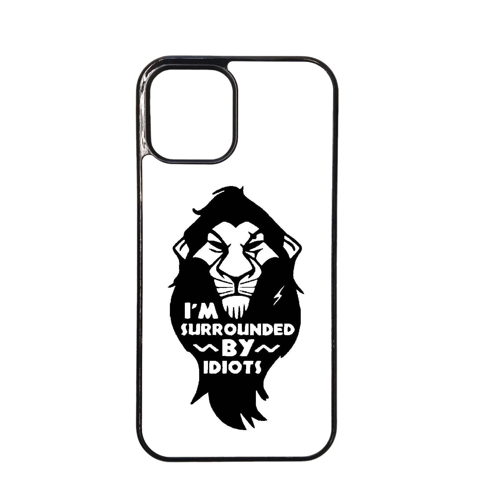 Φωτογραφία προϊόντος: Θήκη κινητού υψηλής αντοχής iPhone 15 Pro Back Over μαύρης σιλικόνης Lion King Scar funny
