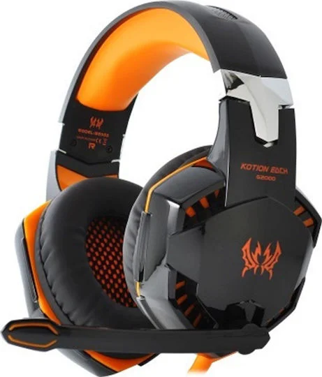 Φωτογραφία προϊόντος: Kotion Each G2000 Over Ear Gaming Headset με σύνδεση 3.5mm / USB Πορτοκαλί